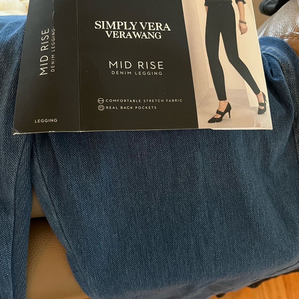 FOUR PAIR Vera Wang Denim leggings for $25, XL
